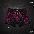 TITAN Women's Cozy Boxer Shorts Crown Edition Fuchsia Gold