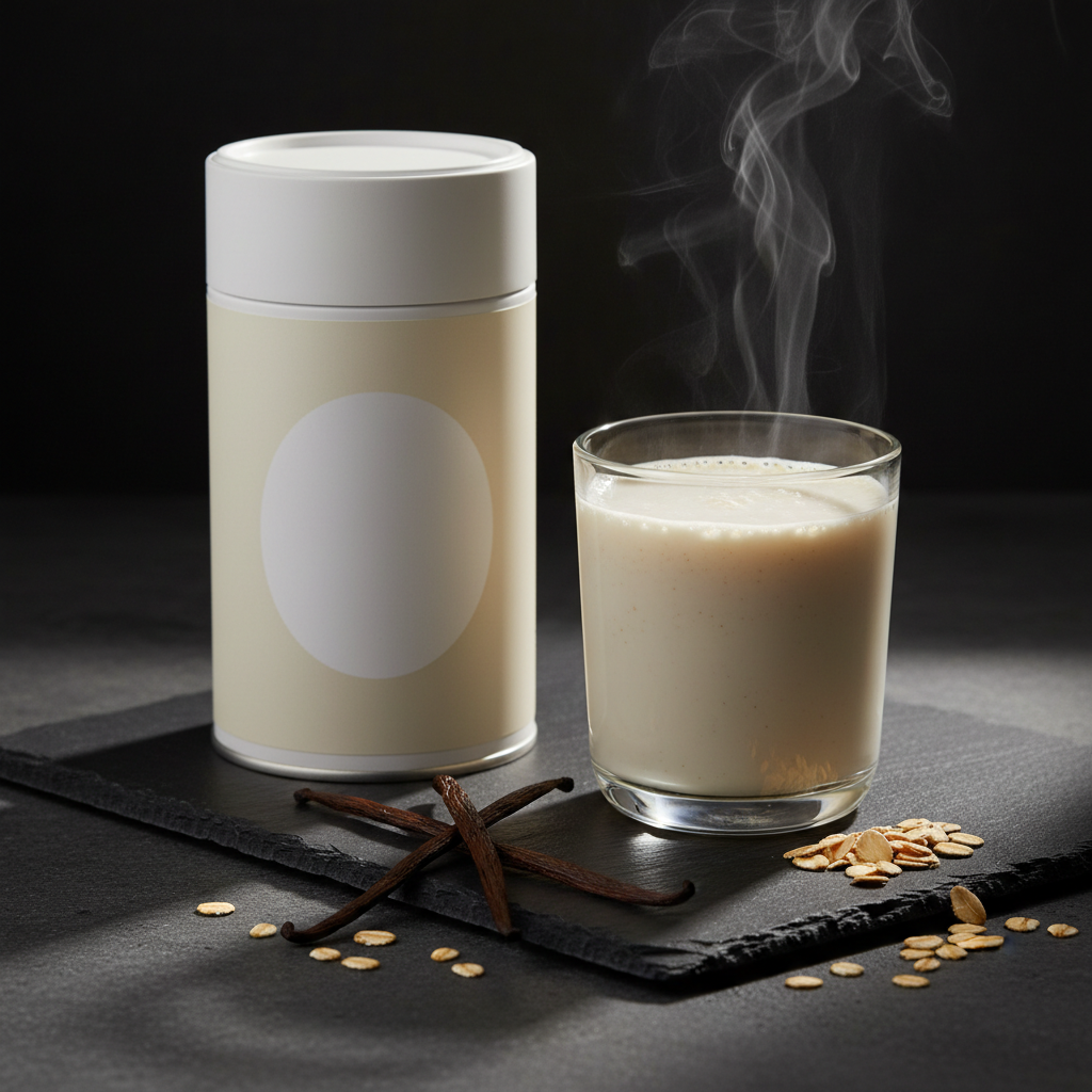 TITAN Protein Oat Milk Powder – Vanilla, premium product photography