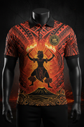 TITAN Men's Polynesian Fire Dancer Sport Polo Ahi Edition