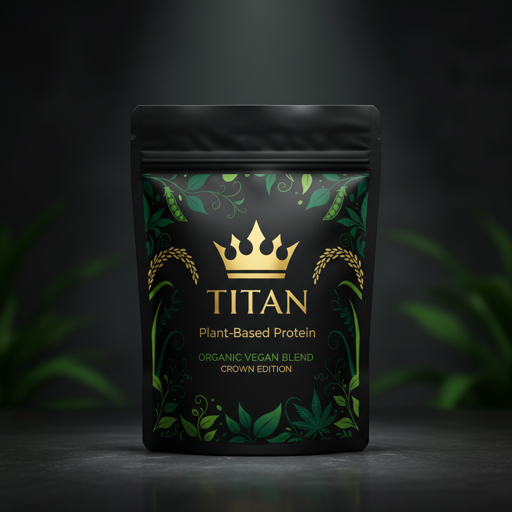TITAN Plant-Based Protein Organic Vegan Blend Crown Edition - vegan protein supplement