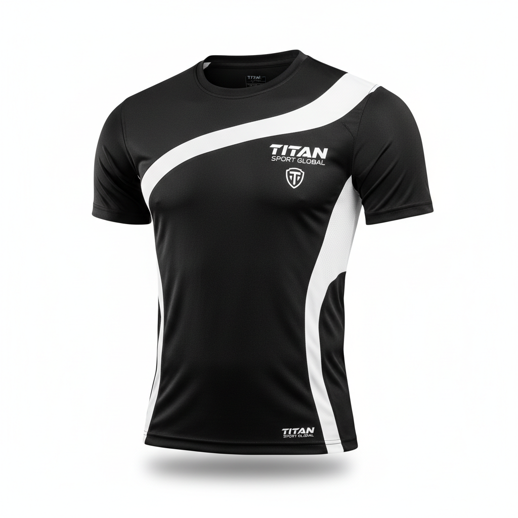TITAN Black & White Performance Tee - Premium Edition