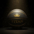 TITAN Pro Indoor Outdoor Basketball Size 7 Black & Gold