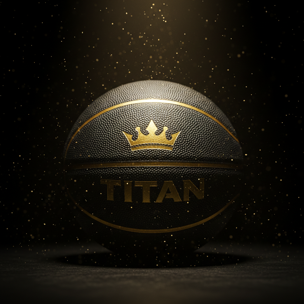 TITAN Pro Indoor Outdoor Basketball Size 7 Black & Gold