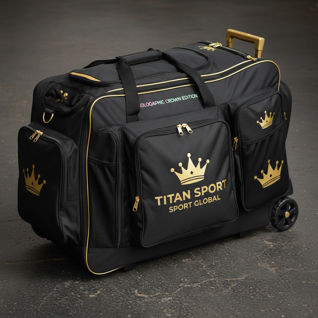 TITAN Crown Edition Cricket Coaching Bag Matte Black Gold