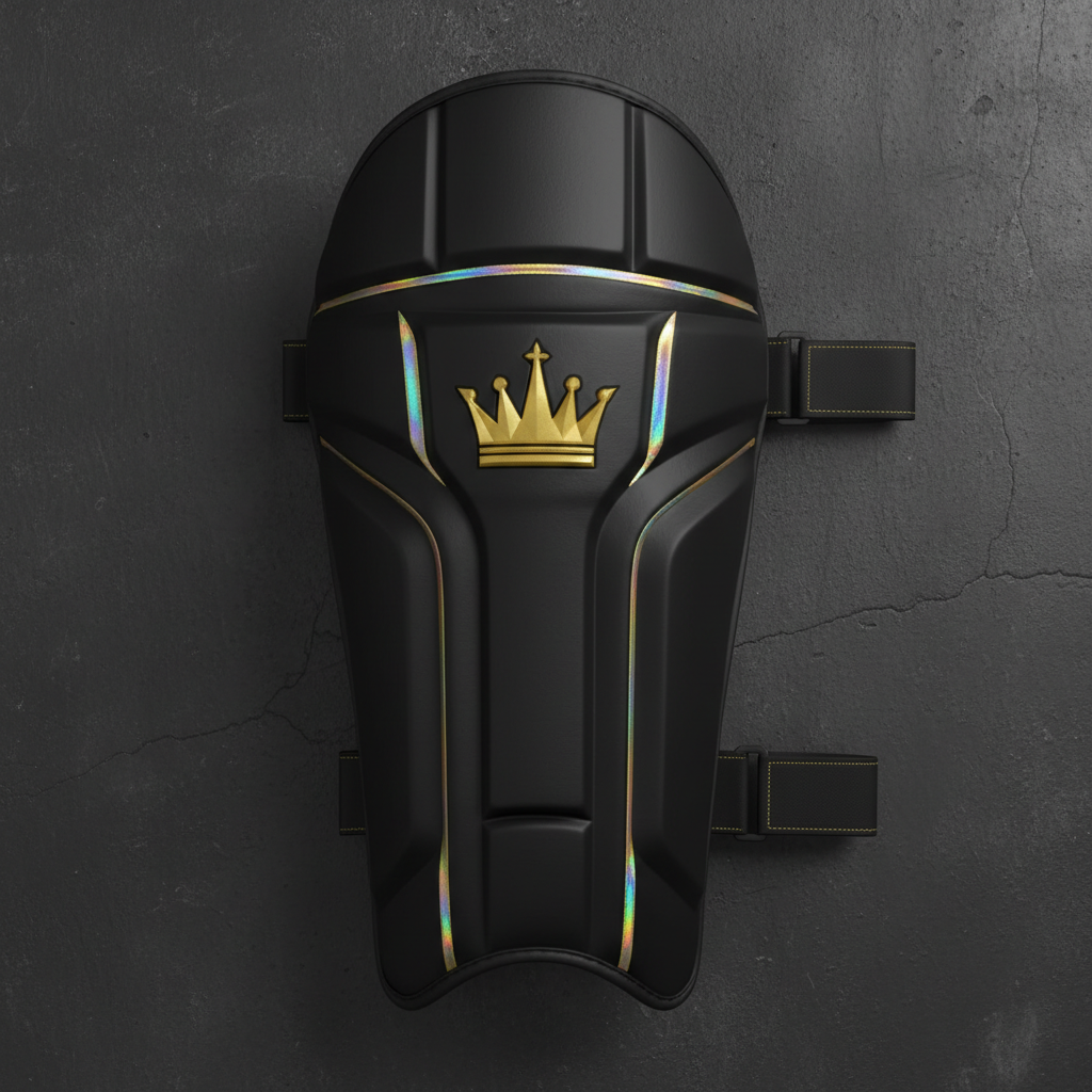 TITAN Crown Edition Cricket Thigh Guard Matte Black Gold