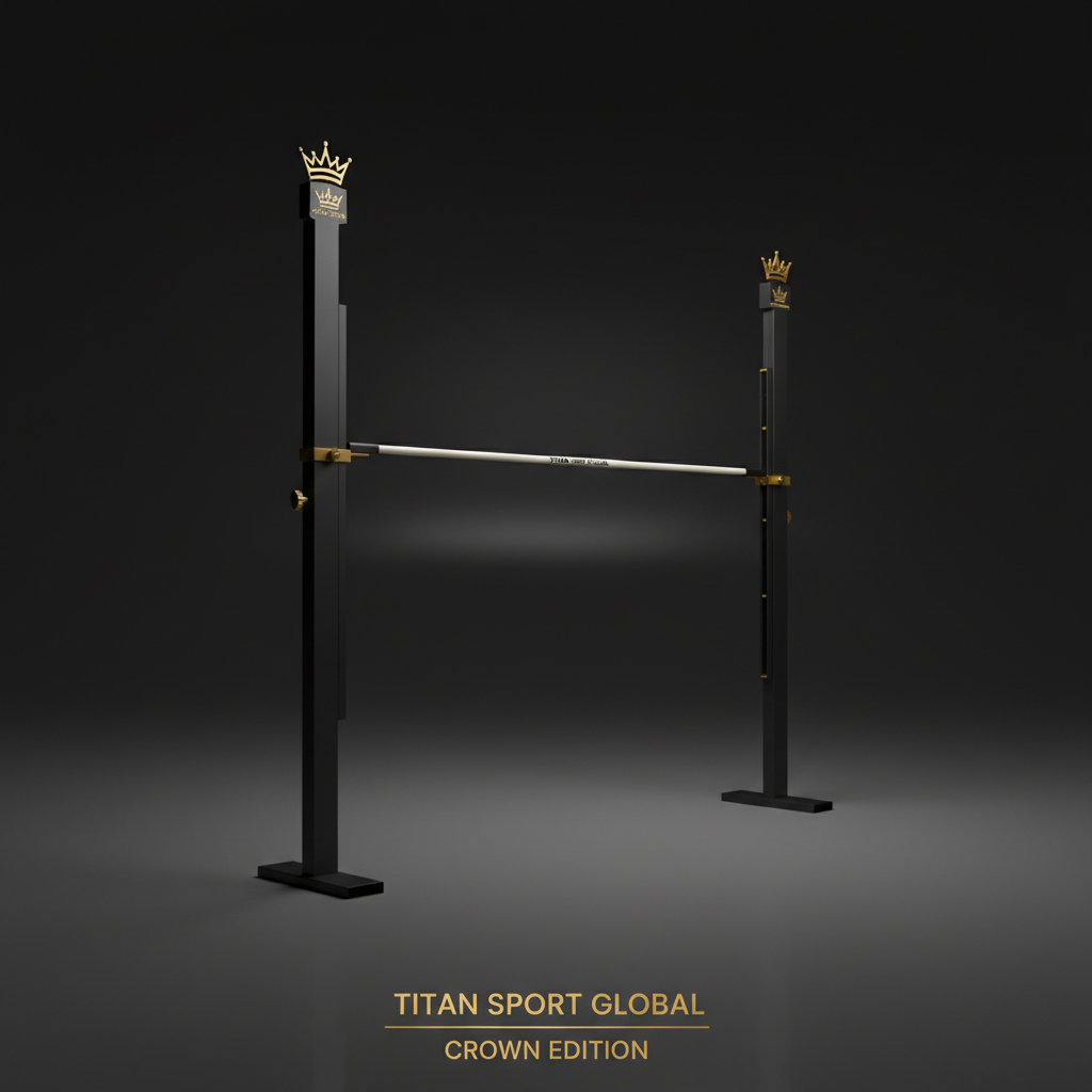 TITAN Crown High Jump Standards Adjustable Uprights & Bar