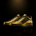 TITAN Gold Croc Luxury Sneakers Gold Edition