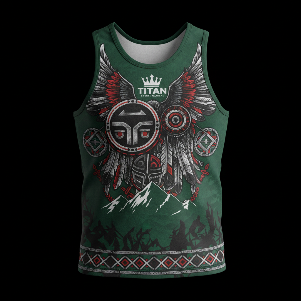 TITAN Mapuche Warrior Muscle Tank Crown Edition