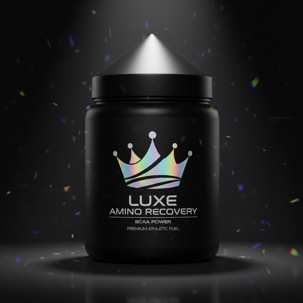 TITAN BCAA Amino Acids Crown Edition matte black holographic tub