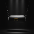 TITAN Double End Bag Blackout — matte black with gold crown logo