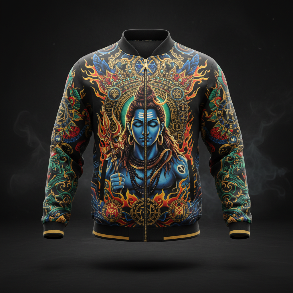 TITAN Plus Men's Shiva Destroyer Zip Jacket — Spiritual Crown Edition sizes 1X–5X