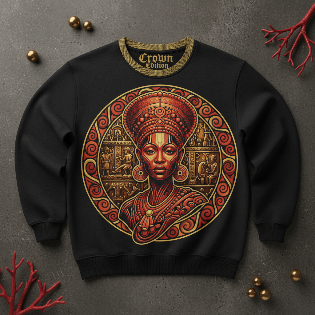 TITAN Women's Benin Iyoba Queen Mother Crewneck — Idia Edition
