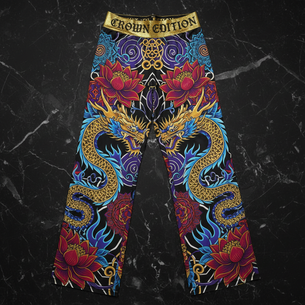TITAN Crown Edition Tattoo Art Wide-Leg Pants Women's Athletic Bottoms