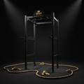 TITAN Outdoor Pull-Up Station Crown Edition — matte black with gold crown logo