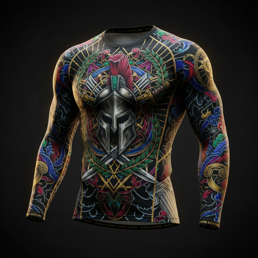 TITAN Men's Compression Base Layer Top - Spartan Crown Edition Design