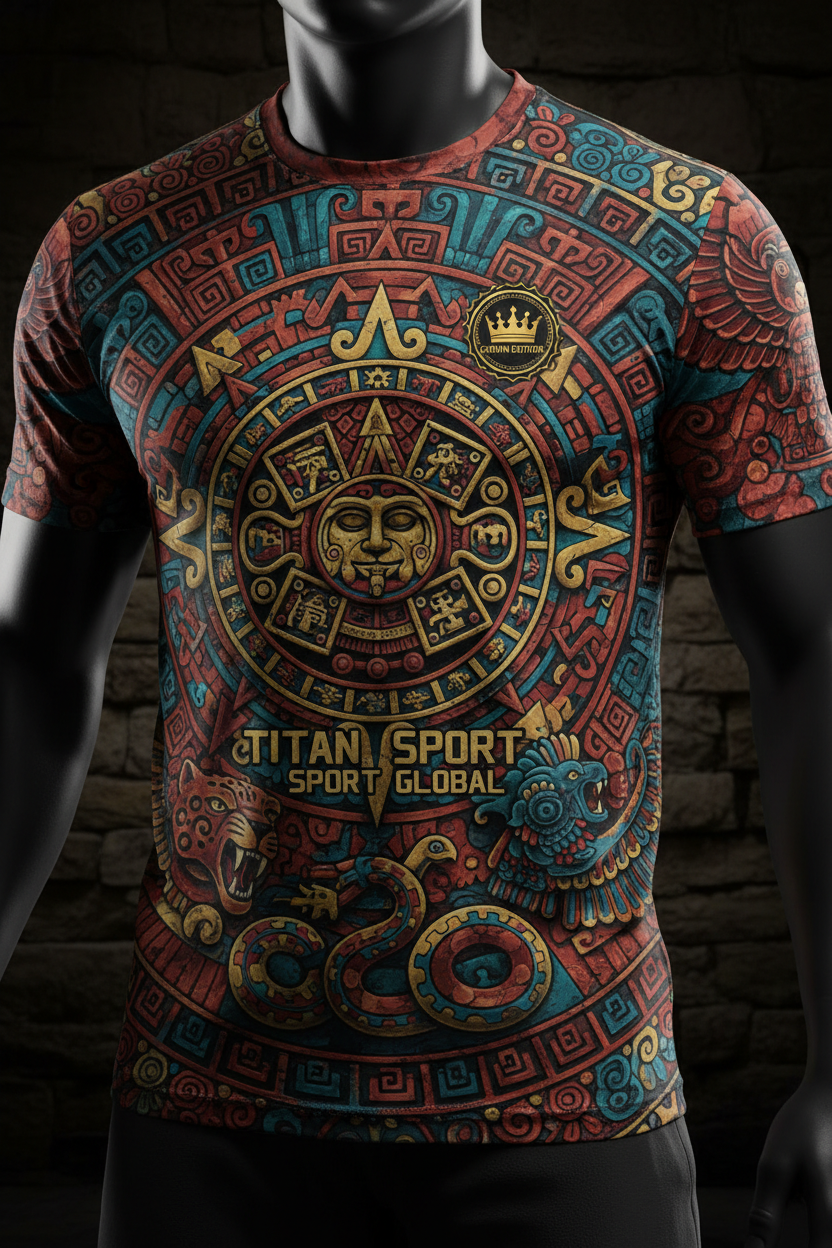 TITAN Men's Aztec Sun Warrior Training Tee Solstice Edition