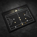 TITAN Crown Edition Rugby Coaching Board Matte Black Gold