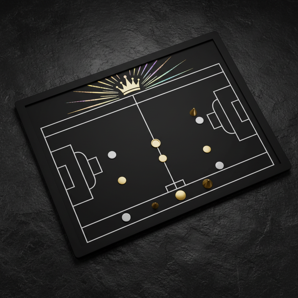 TITAN Crown Edition Rugby Coaching Board Matte Black Gold