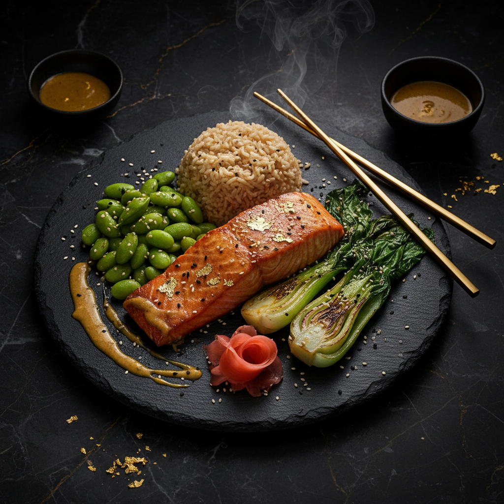 TITAN Miso-Glazed Salmon & Edamame Power Bowl