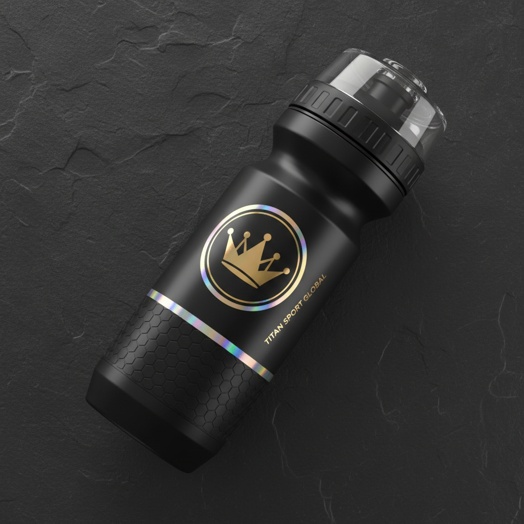 TITAN Crown Edition Cycling Insulated Bidon Matte Black Gold