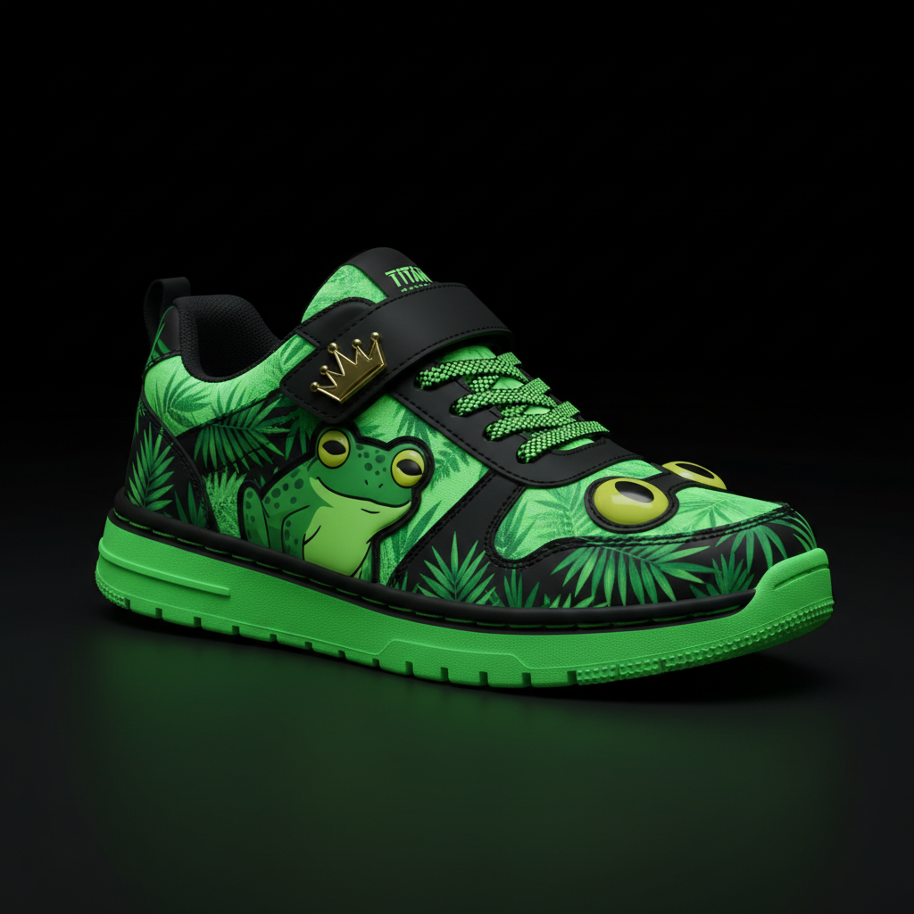 TITAN Kids Jungle Frog Training Sneaker — Crown Edition