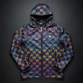 TITAN Men's Holographic Crown Rain Jacket — Prism King SWAG Edition