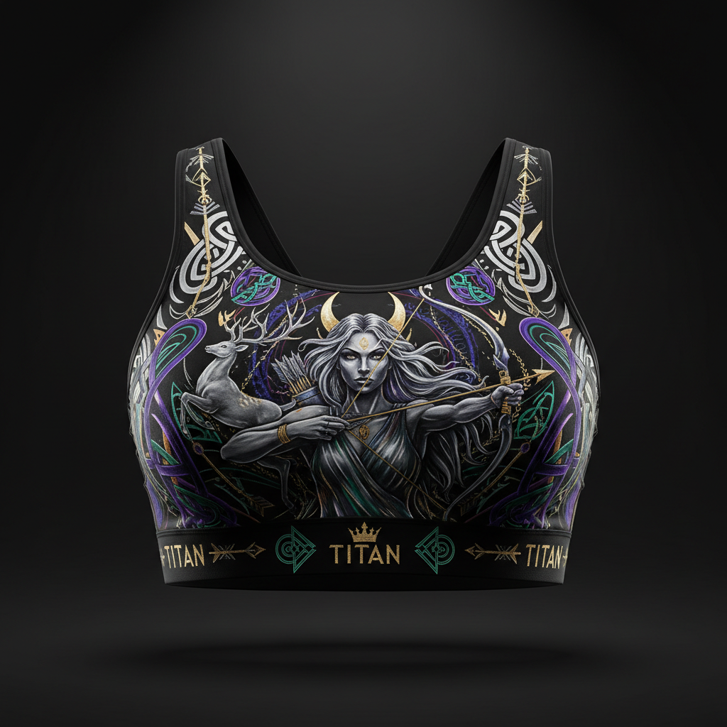 TITAN Plus Women's Artemis Huntress Sports Bra — Spiritual Crown Edition sizes 1X–5X