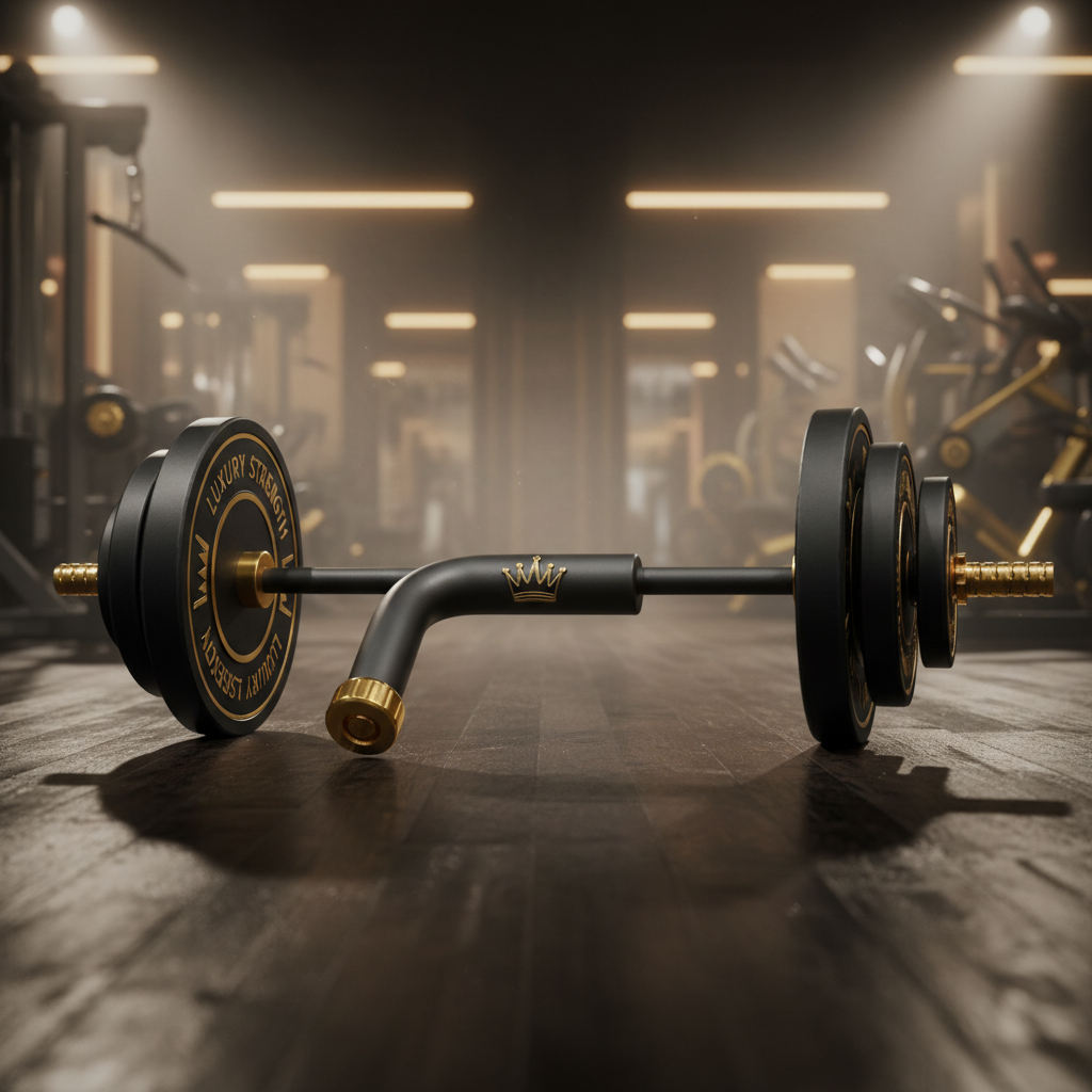 TITAN EZ Curl Bar & Weight Set Crown SWAG Edition black gold