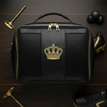 TITAN Golf Shoe Bag Crown Edition matte black canvas gold crown embroidery ventilated