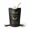 TITAN Protein Shake Pouch Vanilla Bean Dream — matte black pouch