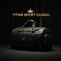 TITAN SPORT GLOBAL branded soccer kit bag on dark background with gold accents