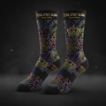 TITAN Crown Edition Obsidian Crown Crew Socks — Black & Rainbow Gold ultimate edition