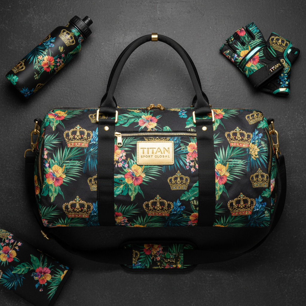 TITAN Tropical Crown Luxury Gym Duffle Bag