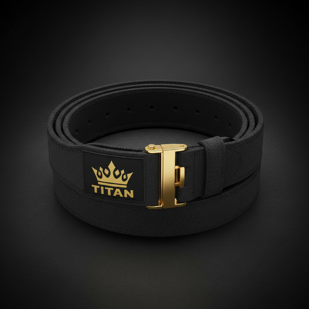 TITAN Weightlifting Belt - 4" Nylon Lever Belt for Powerlifting
