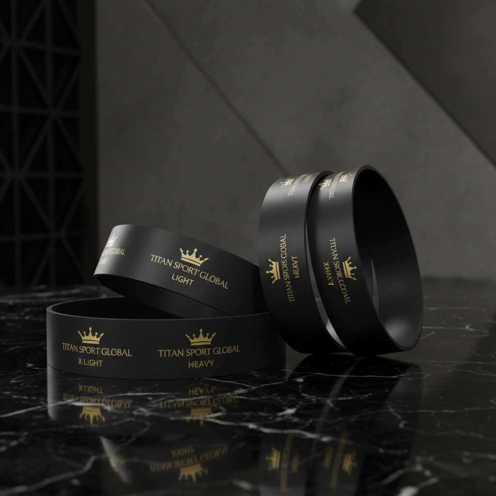 TITAN Crown Edition Loop Resistance Band Set matte black gold