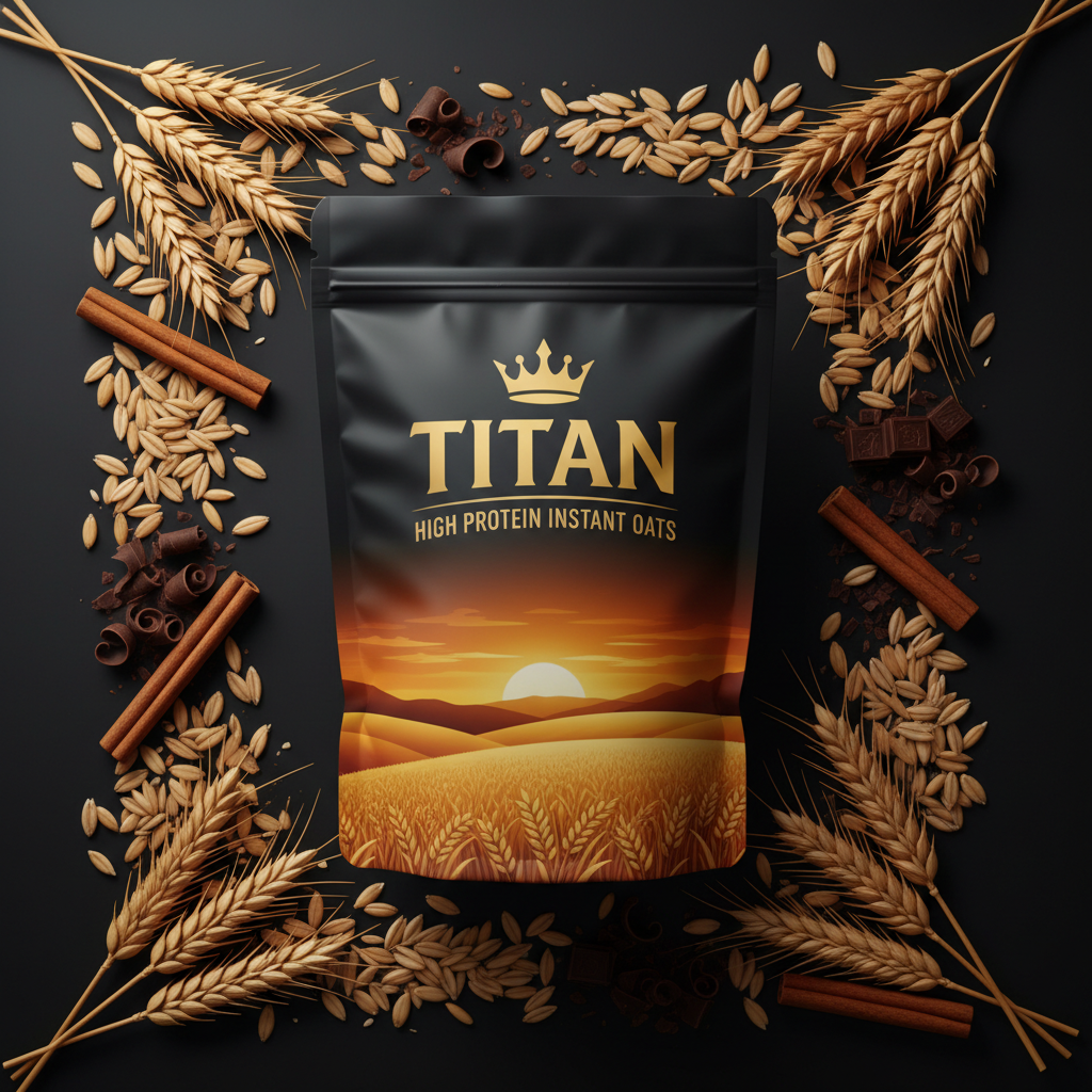TITAN Oatmeal High Protein Instant Oats 2lb 15g Protein 30g Carbs