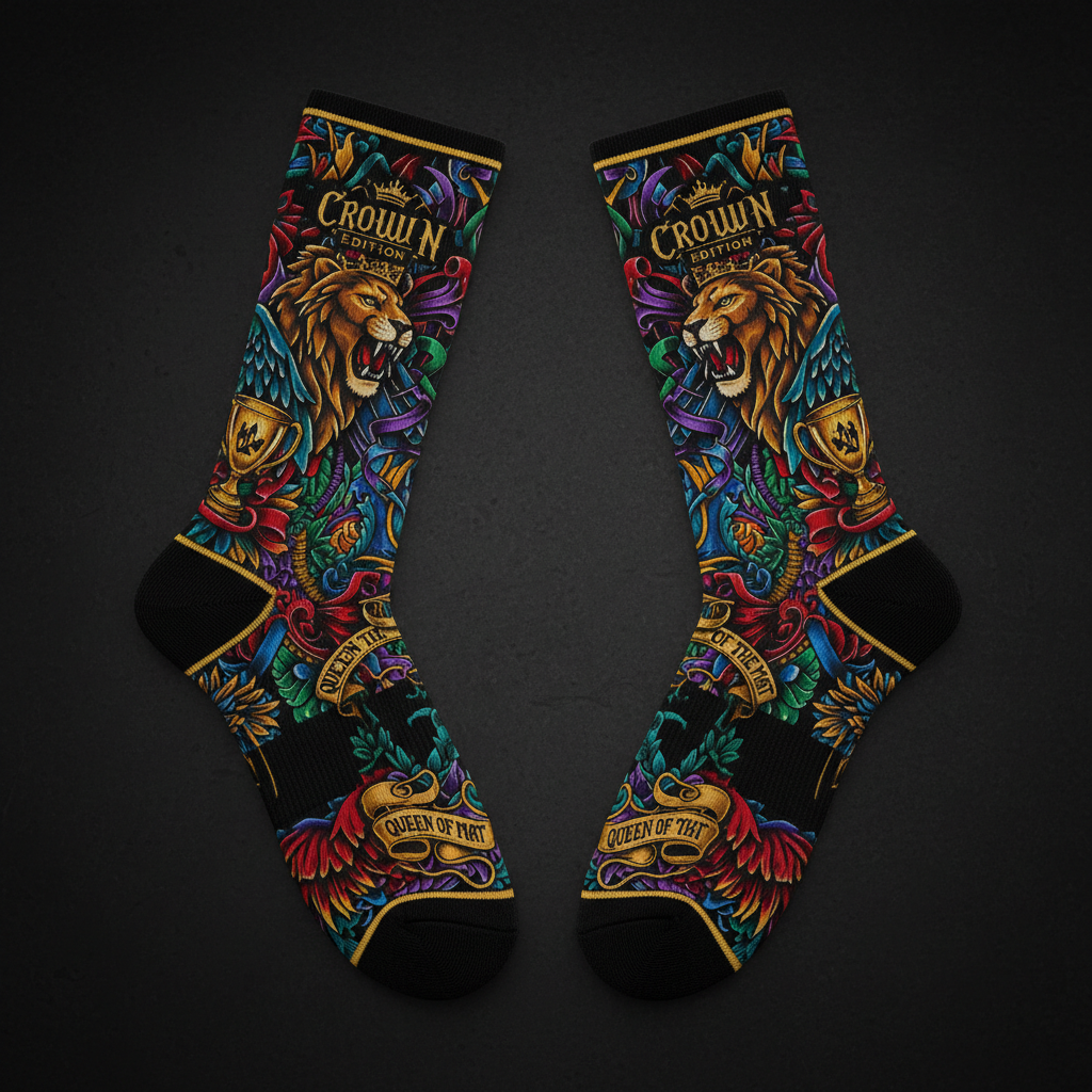 TITAN Crown Edition Tattoo Art Cheerleading Socks