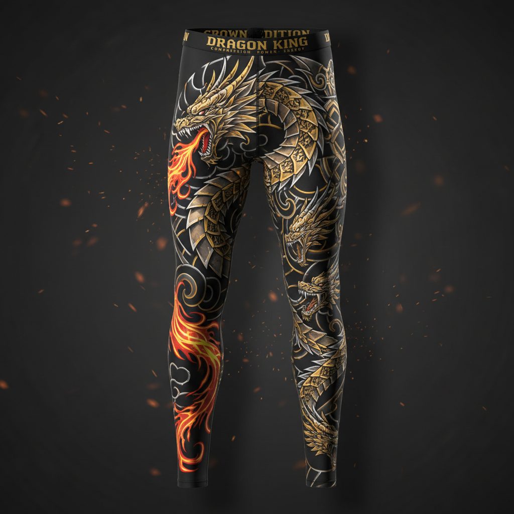 TITAN Men's Compression Tights Dragon King Crown Edition