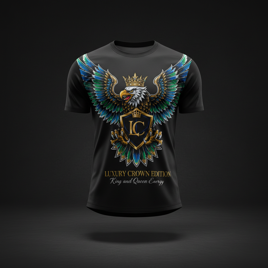 TITAN Unisex Eagle Warrior Jersey Crown Edition — bold tattoo-style eagle warrior artwork