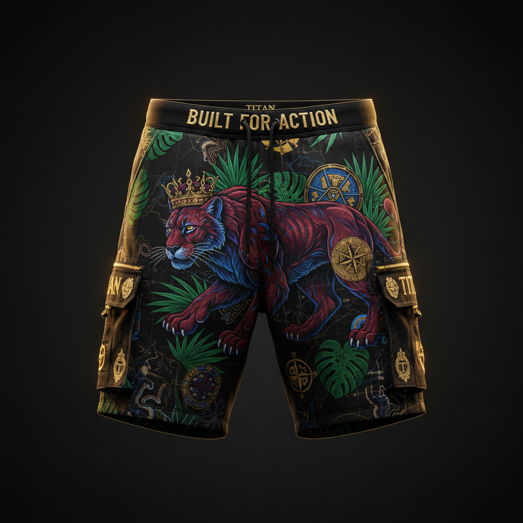 TITAN Men's Cargo Shorts - Explorer Crown Edition Design