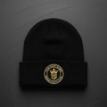 TITAN Midnight Black Crown Beanie flat lay
