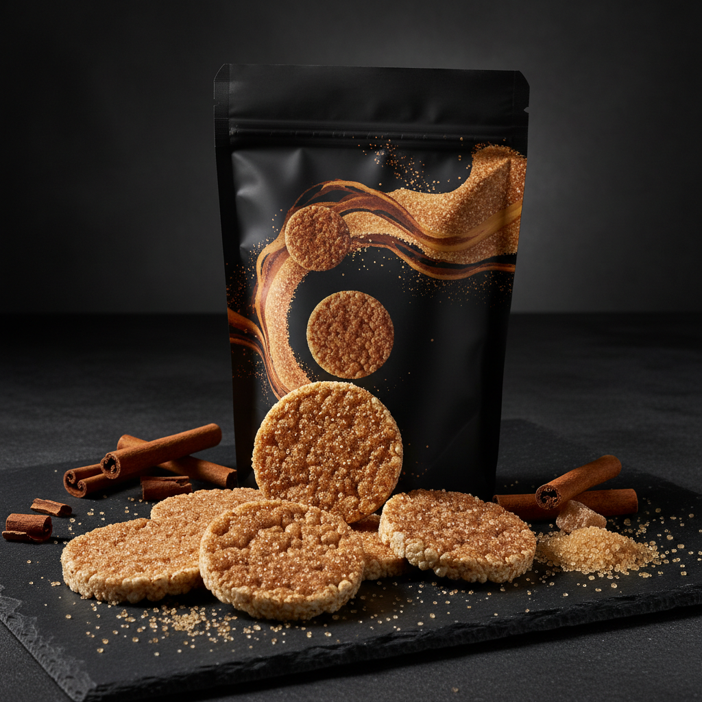 TITAN Protein Rice Cakes – Cinnamon Sugar, premium product photography