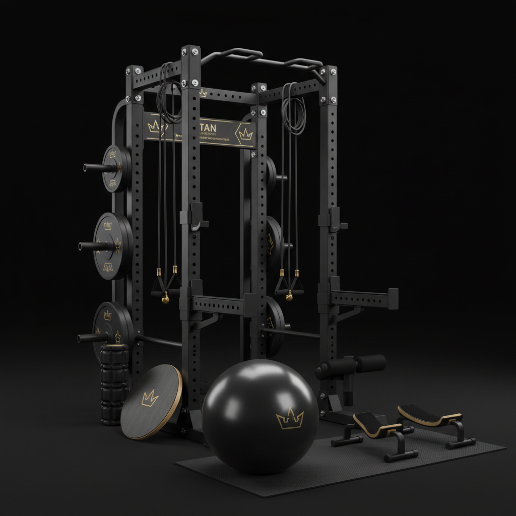 TITAN All-In-One Cyclist's Off-Bike Strength & Power Home Gym Kit — Crown Edition