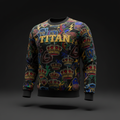TITAN Elite Crewneck Sweatshirt — Crown Edition bold tattoo-style artwork