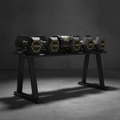 TITAN Crown Edition Adjustable Hex Dumbbell Set matte black gold