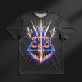 TITAN Men's Tee — Angel Number 333 violet gold cobalt trinity design