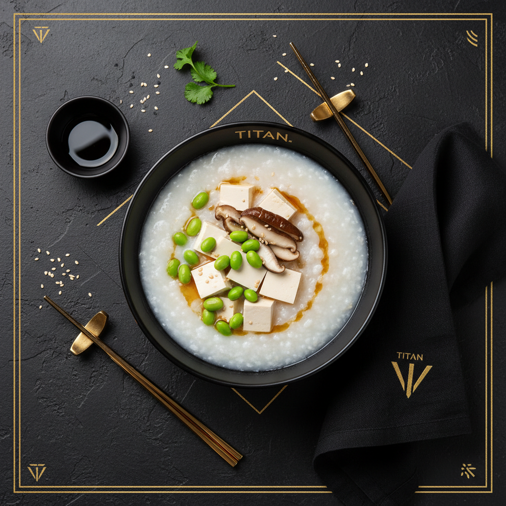 TITAN Chinese Vegan Congee & Silken Tofu Breakfast Bowl