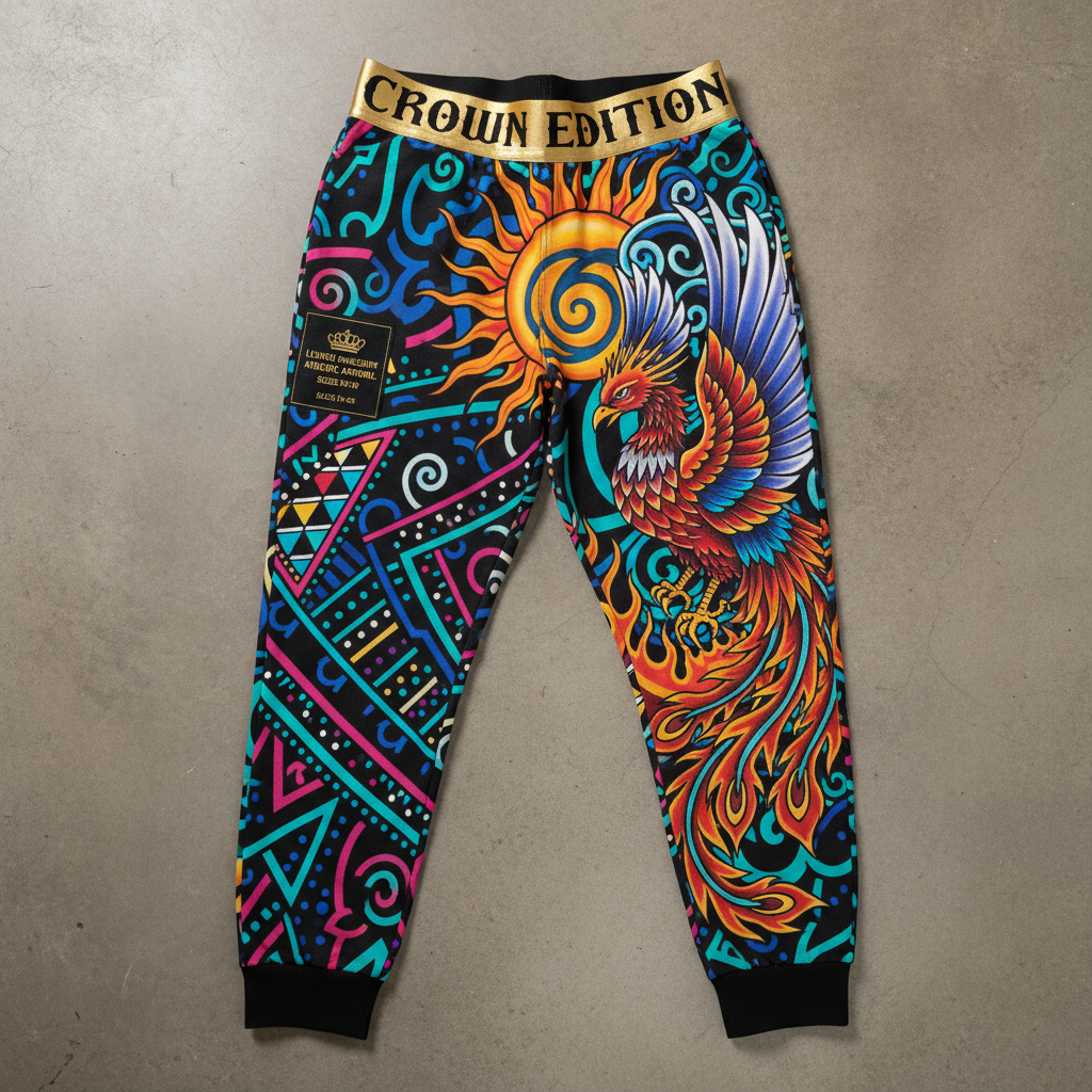 TITAN Plus Men's Phoenix Flame Joggers — Inclusive Crown Edition