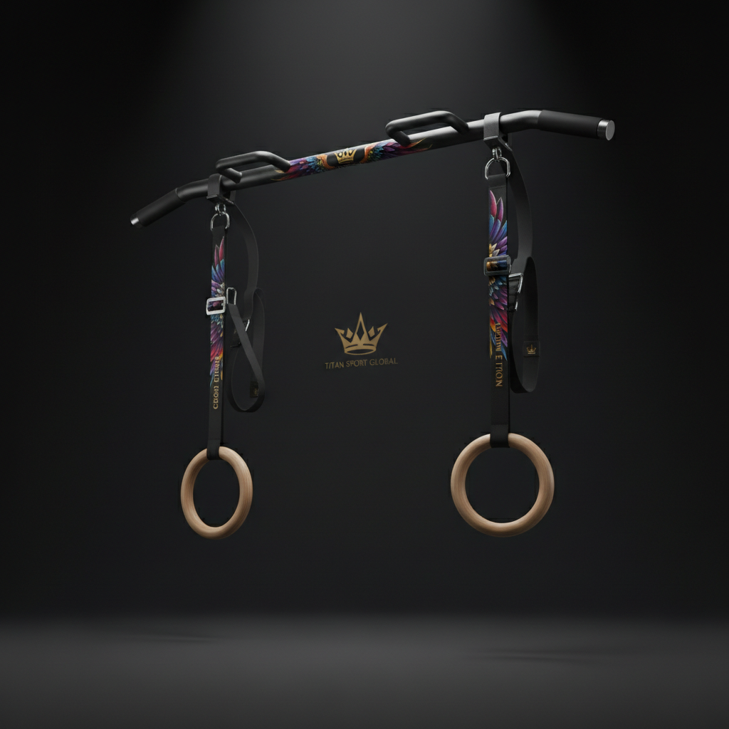 TITAN Crown Edition Gymnastics Rings & Suspension Combo Set