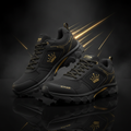 TITAN Trail Running Shoes Blackout Crown — matte black with gold crown logo